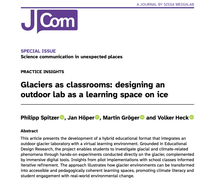 New Scientific Publication in JCOM